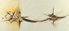 Ghulam Rasool Santosh, Division, Oil on canvas