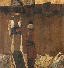 J. Sultan Ali, Watercarriers, Oil on canvas