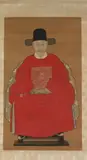 Anonymous, Ancestor Portraits, Two ink and color on silk scroll