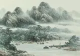 Riverscape Landscape by Chinese School, Ink and color on paper, offered Jun 2014