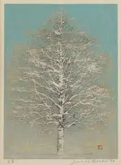 Hoshi Joichi, Early Spring, Color woodcut, signed, sealed and