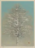 Hoshi Joichi, Early Spring, Color woodcut, signed, sealed and