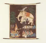 Ratanakosin School, Life of Buddha, Seven ink and color on cloth