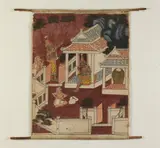 Ratanakosin School, Life of Buddha, Seven ink and color on cloth