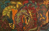 Hajeedar Bin Abdul Majid, Rimba (Jungle), Oil on board, signed and