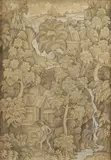 Balinese School, Village Life, Oil on board, signed and