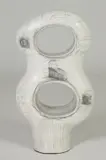 Yuri Zatarain, Ocho de Pedistal, Ceramic sculpture with pencil - Height: 27 in