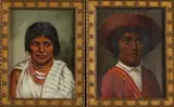 South American School, PORTRAIT OF MAN AND WOMAN: TWO WORKS, each illegibly signed, Oil on board
