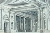Continental School, Architectural Interior, ARCHITECTURAL INTERIOR, watercolor