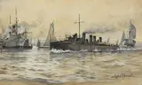 Hayward M Davenport, Torpedo Boat Destroyer, Gouache