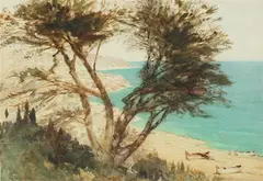 Under the Olives by William Matthew Hale, Watercolor, sold Jun 2014