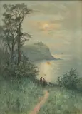 Gusbarlian Lubis, On the Path, Watercolor