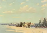 Donald Rogers, A Winter Road, Oil on canvas