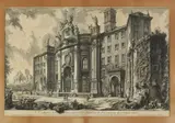 Veduta della Facciata della Basilica di S by Giovanni Battista Piranesi, Etching, sold Jun 2014