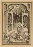 Nicolaus Alexander Mair von Landshut, The Nativity, Engraving