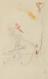 Cyrano de Bergeac and Roxanne (Famous Loves Suite) by Salvador Dalí, Color etching, sold Jun 2014