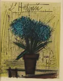 Bernard Buffet, L' HORTENSIA, numbered HC III/XXV in pencil lower margin, Color lithograph