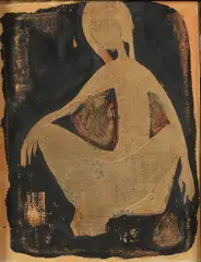 Bernard Bouts, Seated Figure, Gouache