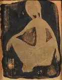 Bernard Bouts, Seated Figure, Gouache