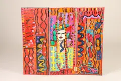 ABSTRACT: THREE PANEL SCREEN, each signed by E. Martineau, Oil on canvas, offered Jun 2014