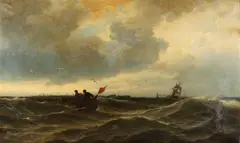 Fritz Sturm, Rough Seas, Oil on canvas