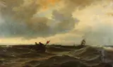 Fritz Sturm, Rough Seas, Oil on canvas
