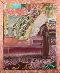 Vincent Peranio, Yellow Accordian, Oil on canvas