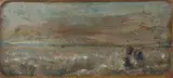 Louis Eilshemius, Landscape with Birds, Oil on board