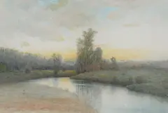 Samuel R. Chaffee, Winding Stream, Watercolor
