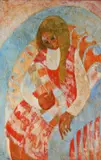 Barbara A. Wood, Mother and Child, Oil on board