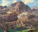 Western Mountain Landscape by Edgar Alwin Payne, Oil on canvas, sold Jun 2014