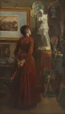 Ernst Sigmund Witkamp, Untitled, oil on panel 39.5 x 23.5cm