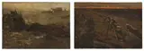 Charles Walter Simpson, Untitled, oil on canvas 61 x 89cm and 63 x 91cm