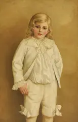 Ralph Peacock, Untitled, in white oil on canvas 92 x 58.5cm