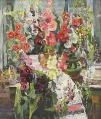 Untitled by Sergei Shapovalov, oil on canvas 105 x 95.5cm, sold Apr 2023