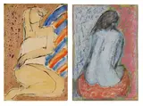 John Emanuel, Untitled, mixed media 54.5 x 37.5cm and 55 x 36.5cm