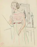 Phyllis Bray, Untitled, crayon on paper 49 x 38.5cm