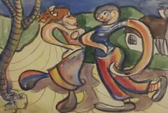 Untitled by Gerard Dillon, watercolour 19 x 26cm, sold Apr 2023
