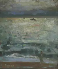 Untitled by Frederick Cuming, oil on board 24 x 20cm Exhibited: Leonie Jonleigh Studio, sold Apr 2023