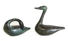 Untitled by Guy Taplin, patinated bronze 4cm wide 7cm deep 7cm high and similar (2), sold Apr 2023