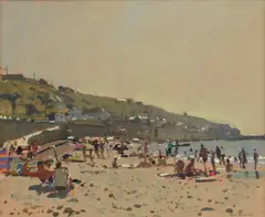 Untitled by Ken Howard, oil on canvas 50.5 x 60.5cm Exhibited: Brian Sinfield Gallery, sold Apr 2023