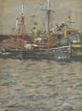 Ken Howard, Untitled, oil on canvas board 24 x 18cm