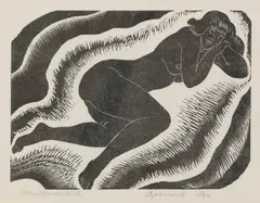 Ethelbert White, Untitled, Ethelbert White (1891-1972) 'Aphrodite' woodcut