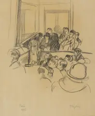 Paule Vézelay, Untitled, pencil 26.5 x 23cm Exhibited: The Garden Gallery