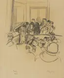 Paule Vézelay, Untitled, pencil 26.5 x 23cm Exhibited: The Garden Gallery