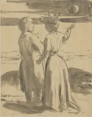Untitled by Augustus John, pen and ink and wash 31.5 x 24.5cm Provenance: With G Heywood Hill Ltd, sold Apr 2023