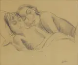 Jacob Epstein, Untitled, pencil 47 x 55.5cm In the early 1920s