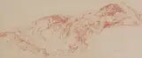 William Russell Flint, Untitled, sanguine chalk 23 x 51.5cm