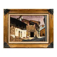Santos, Callejuela de Santillana del Mar, Óleo sobre tela