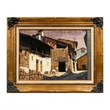 Santos, Callejuela de Santillana del Mar, Óleo sobre tela